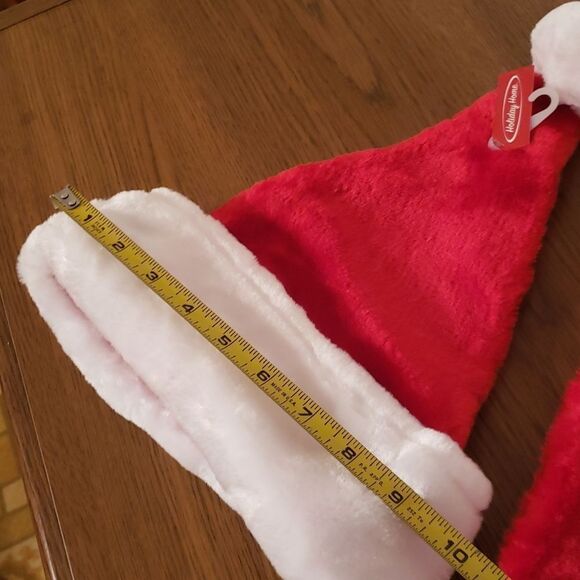 NWT Lot of 2 Thick Plush Santa Hats - Picture 3 of 4